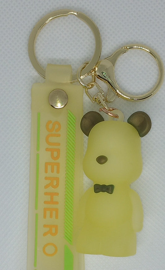 Smooth Bears with Bows Keychains - 1 per pack