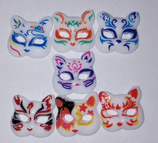 Cat Mask Nail Charms- 10 per pack