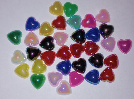 Shiny Heart Nail Charms - 20 per pack